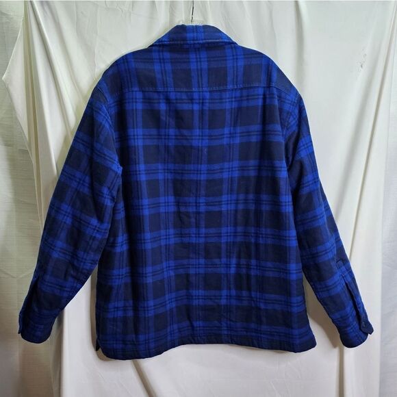 Vineyard Vines Blue Plaid Lined Flannel Jacket Size Large - Picture 8 of 8